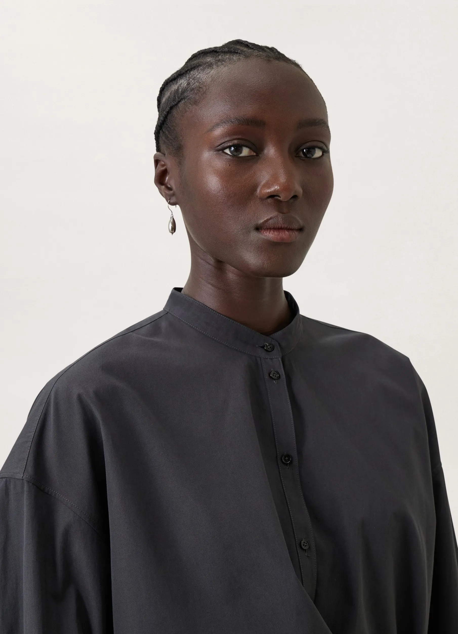 Officer Collar Twisted Shirt