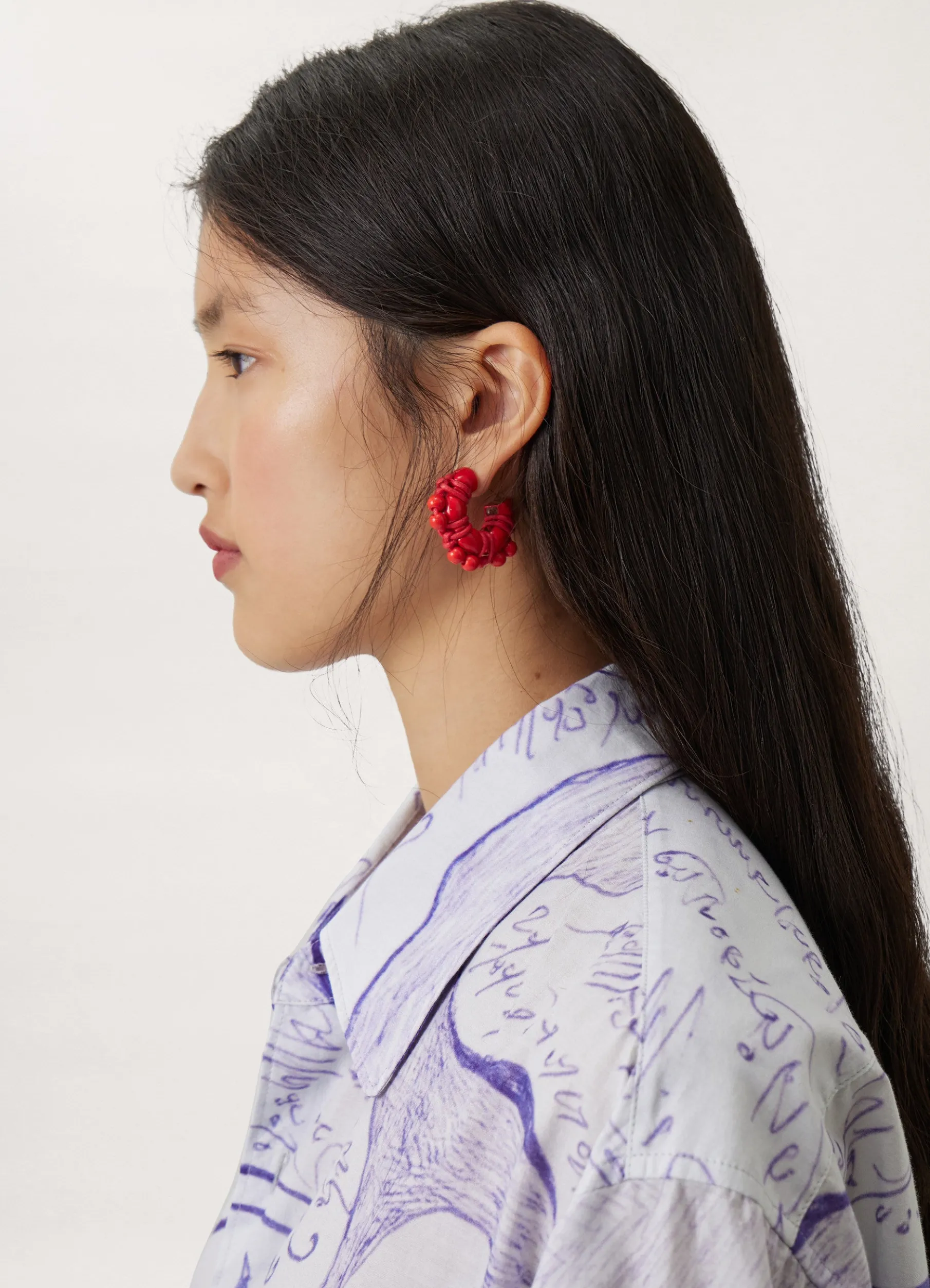 Tied Up Pearls Hoops