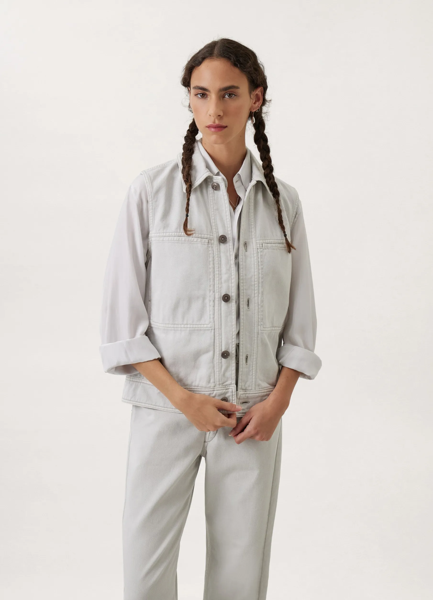 Denim Sleeveless Jacket