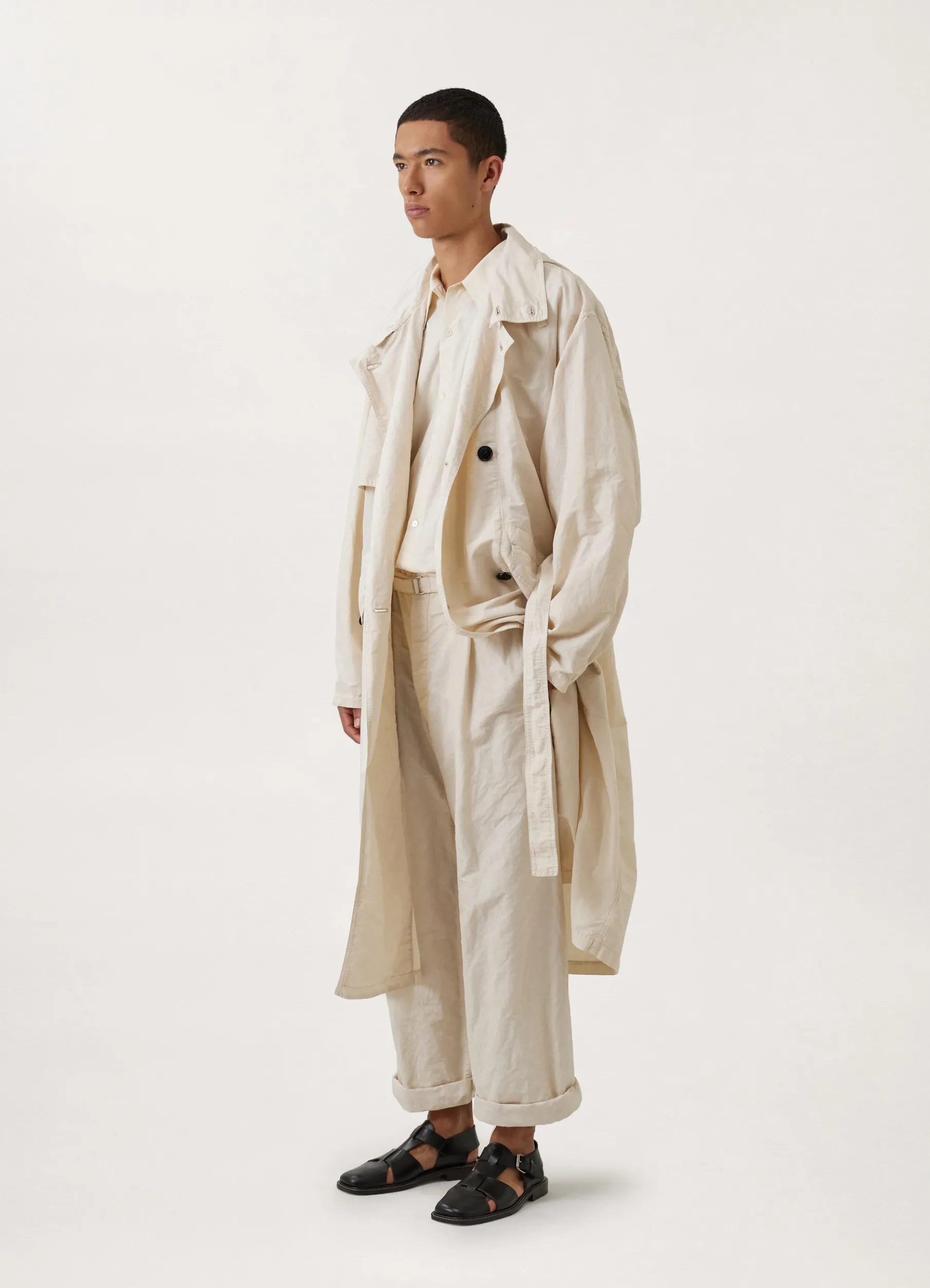 Hooded Double Breasted Parka