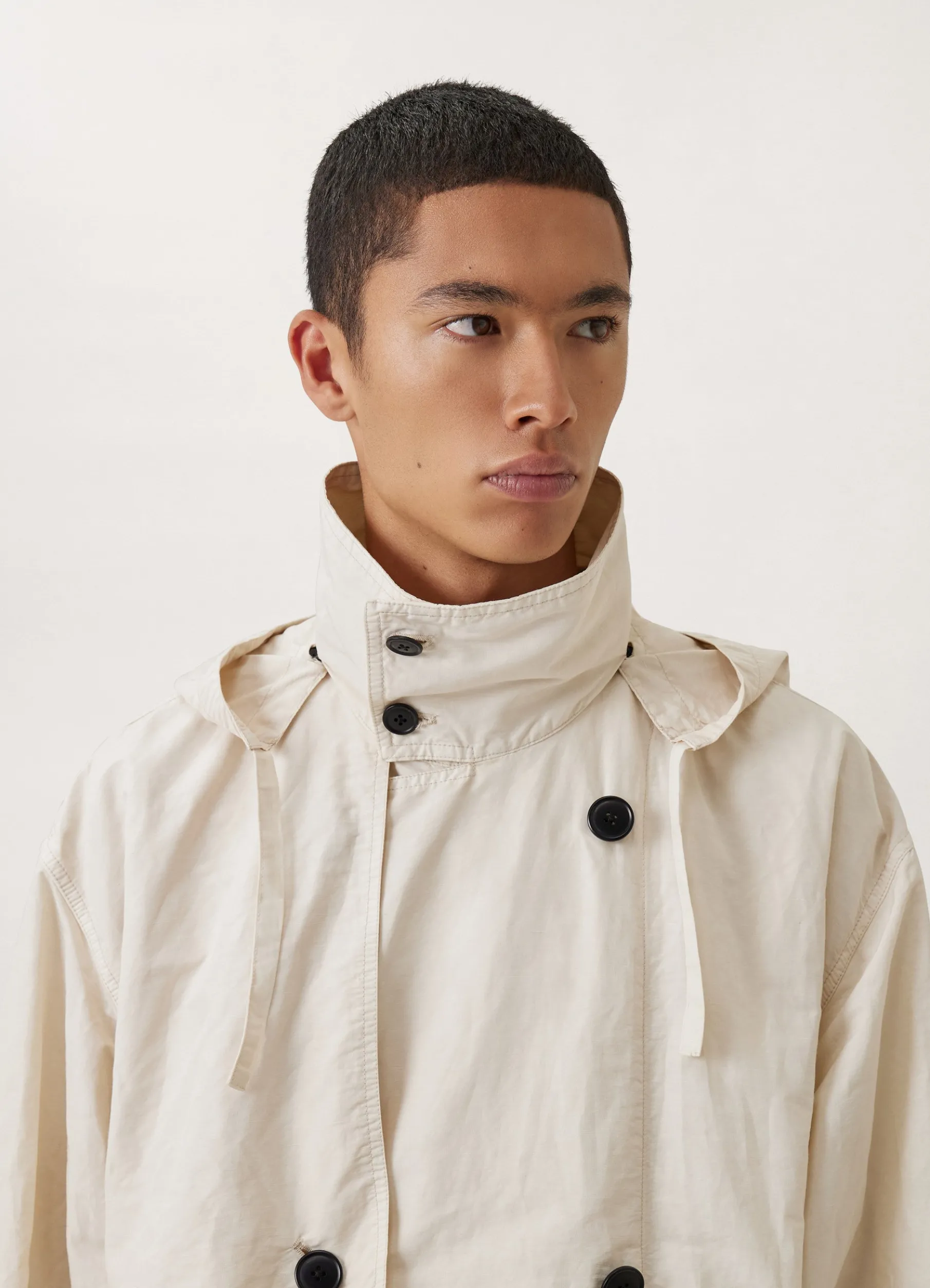 Hooded Double Breasted Parka