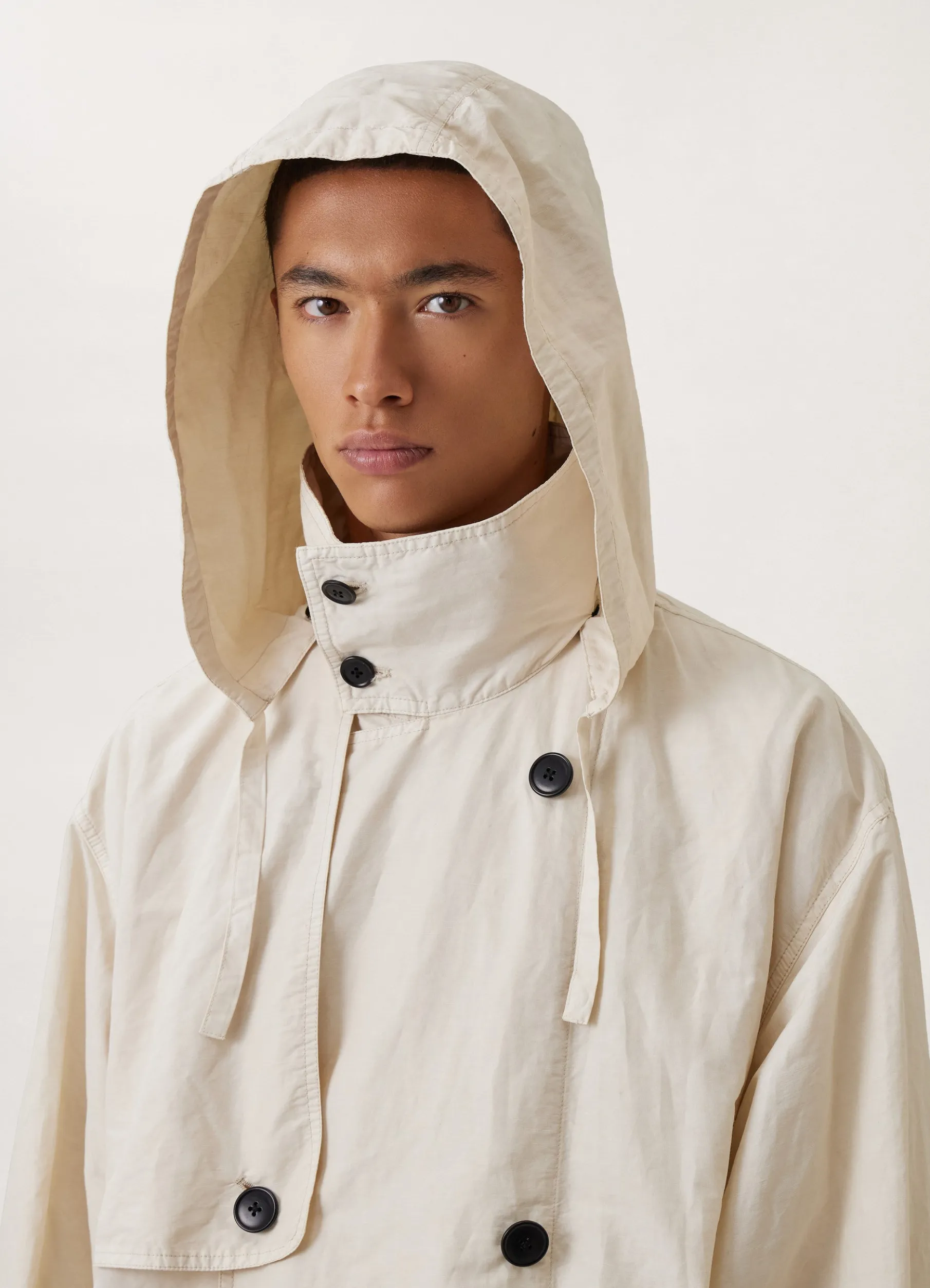 Hooded Double Breasted Parka