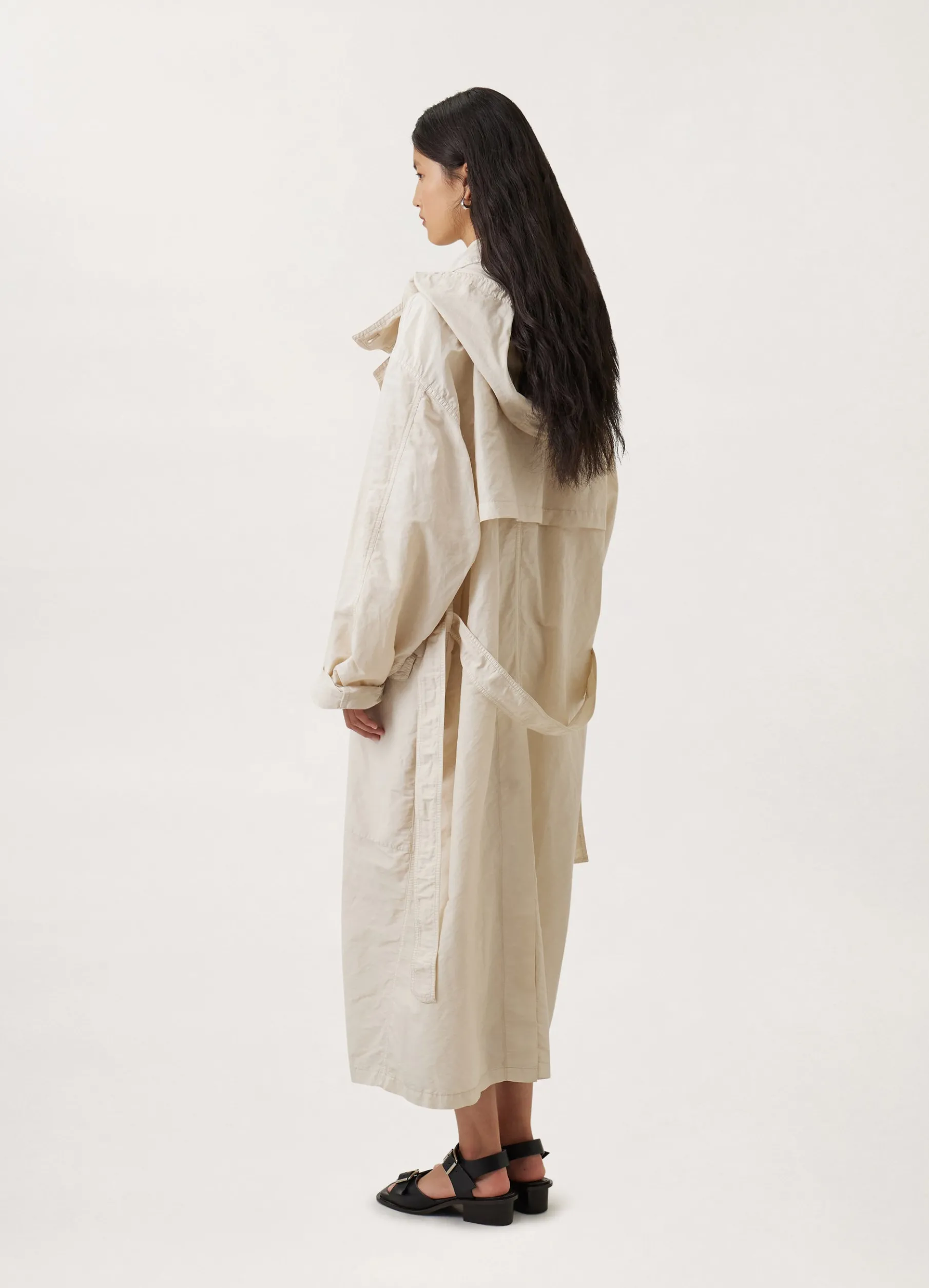 Hooded Double Breasted Parka