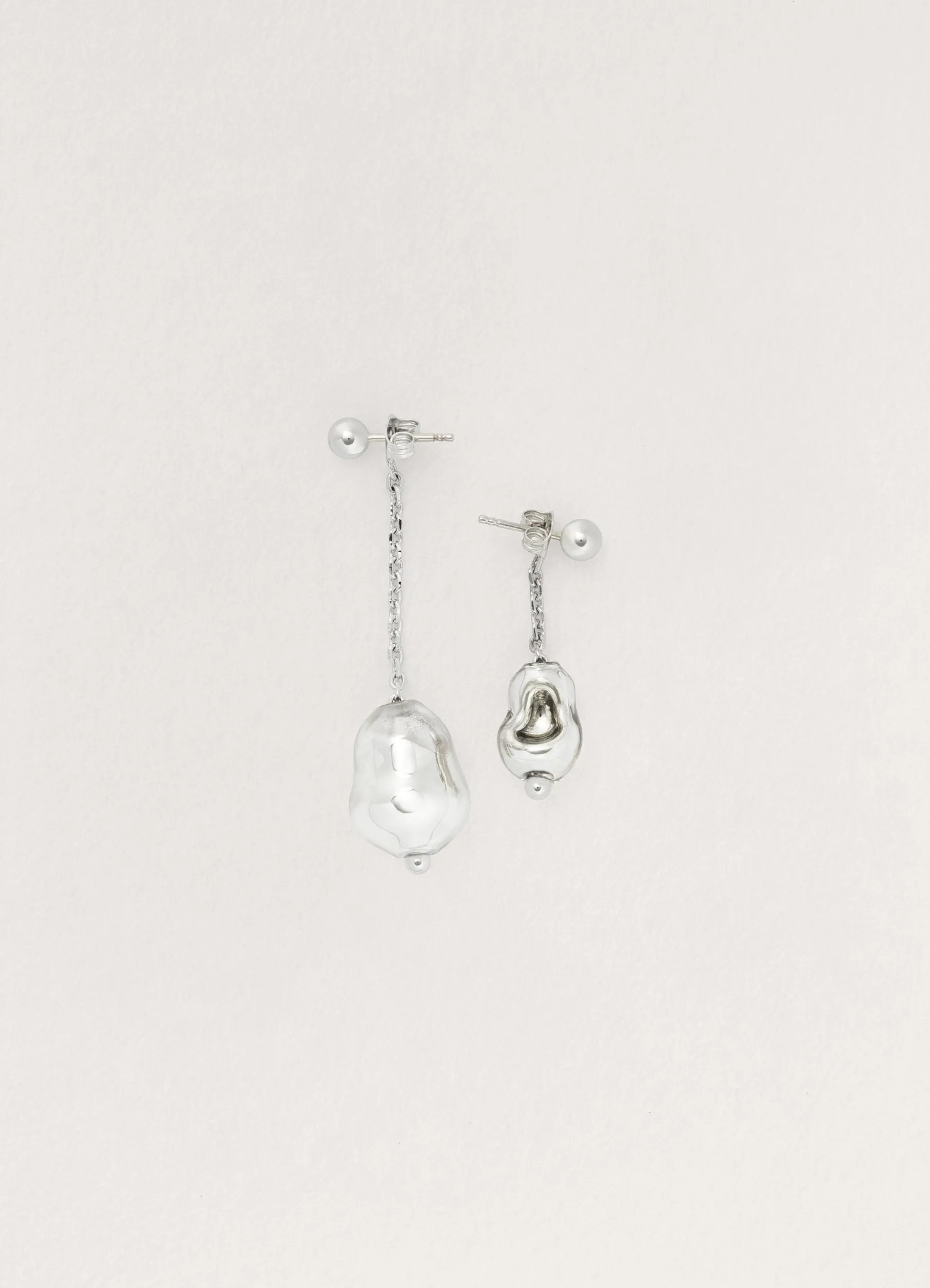 Pearl Asymmetrical Earrings