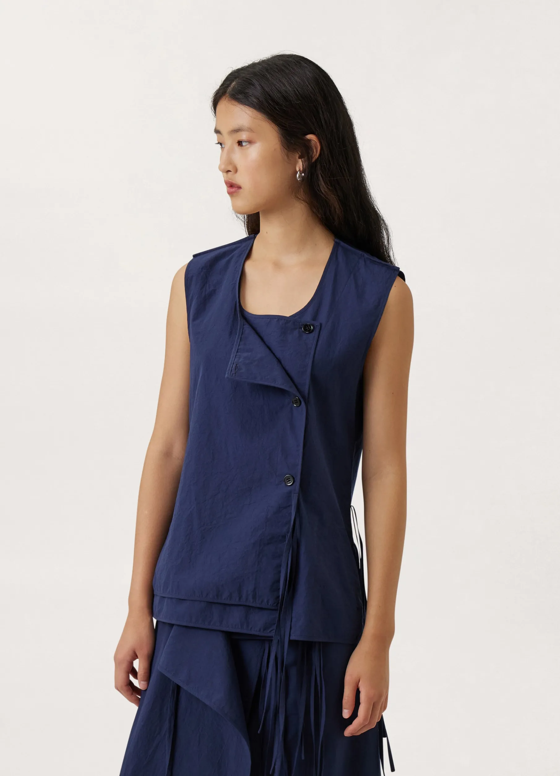 Asymmetric Layered Sleeveless Top