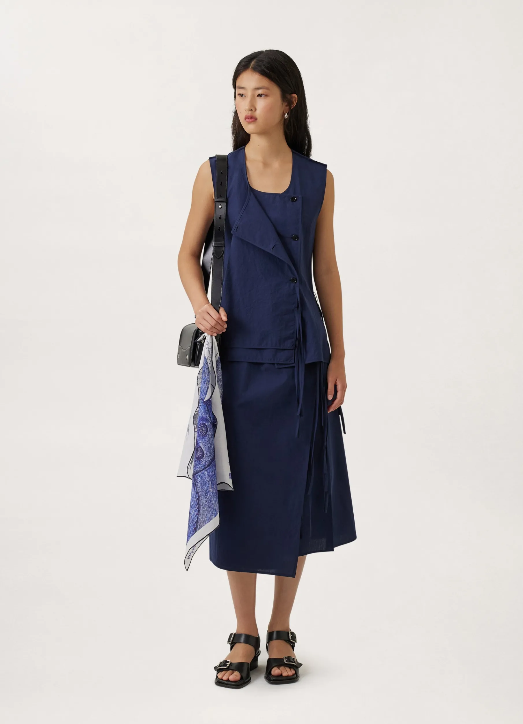 Asymmetric Layered Sleeveless Top
