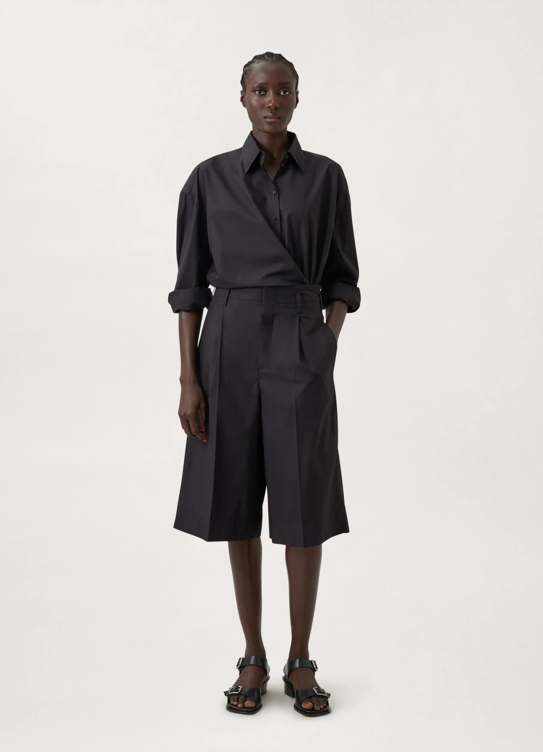 Large Pleated Shorts