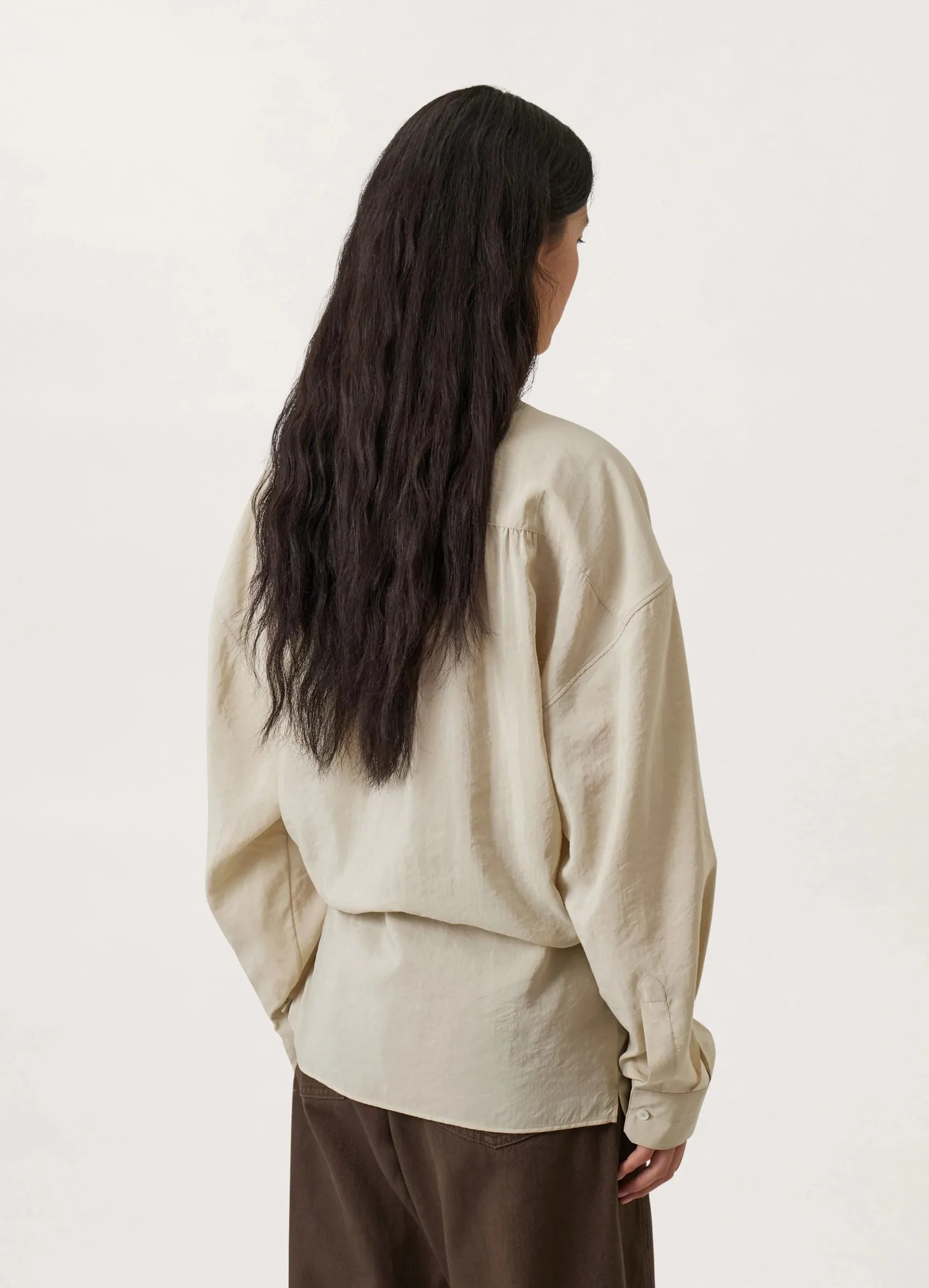 Officer Collar Twisted Shirt