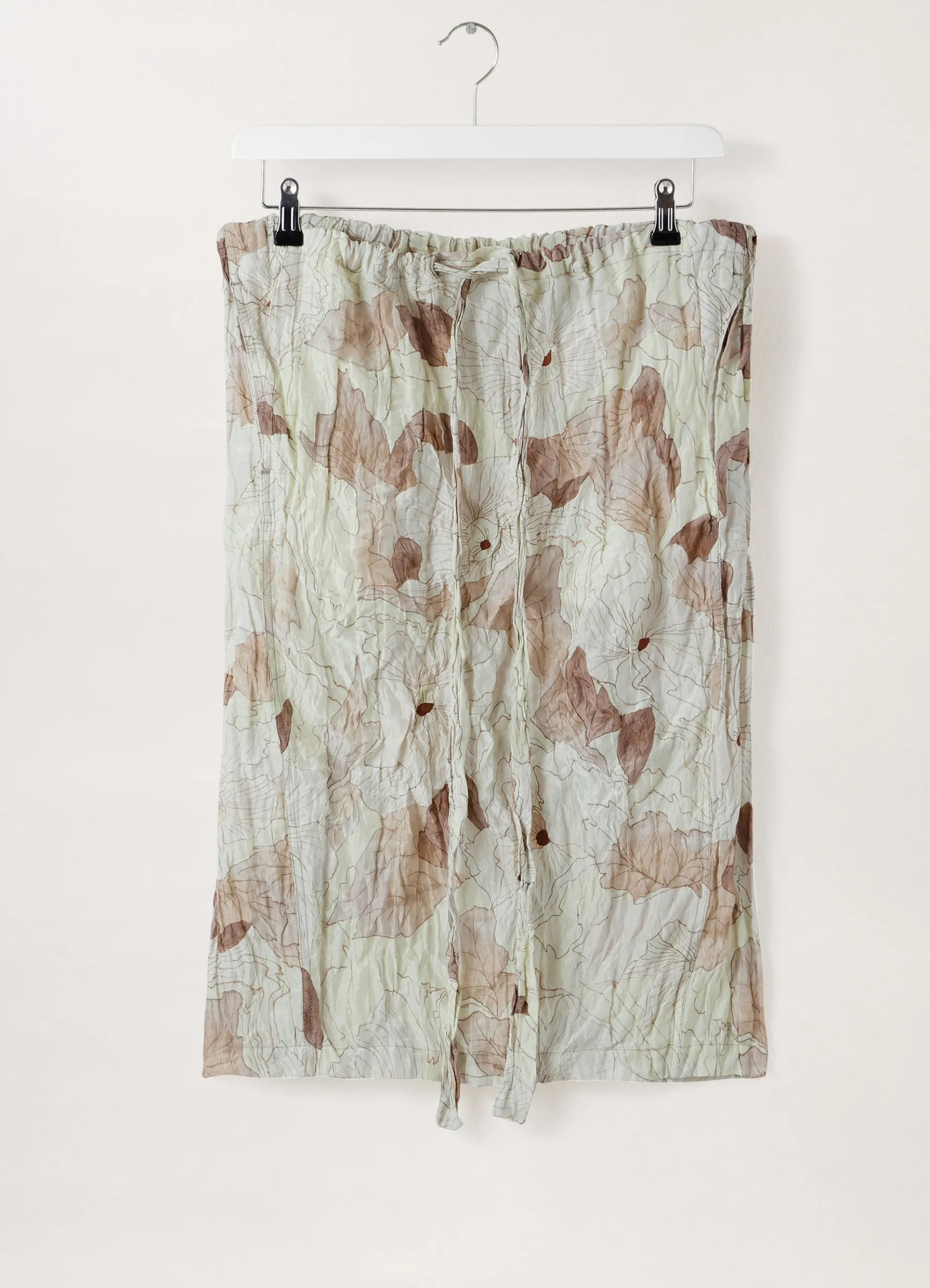 Crinkled Drawstring Skirt