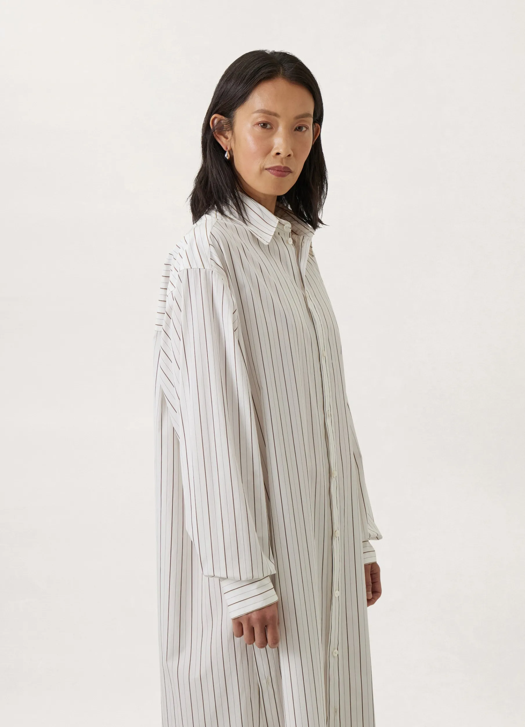 Playful Buttoned Shirt Dress