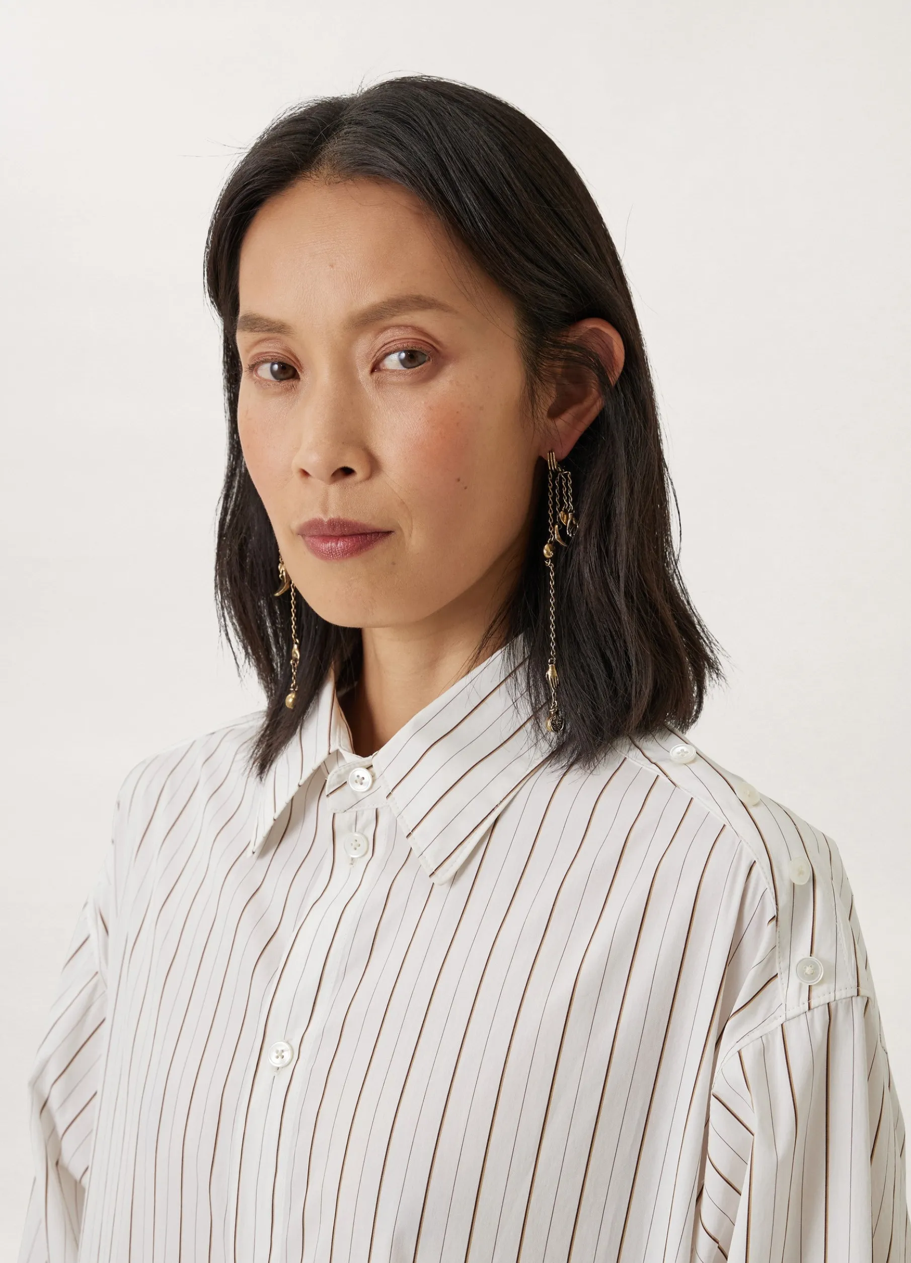 Playful Buttoned Shirt Dress