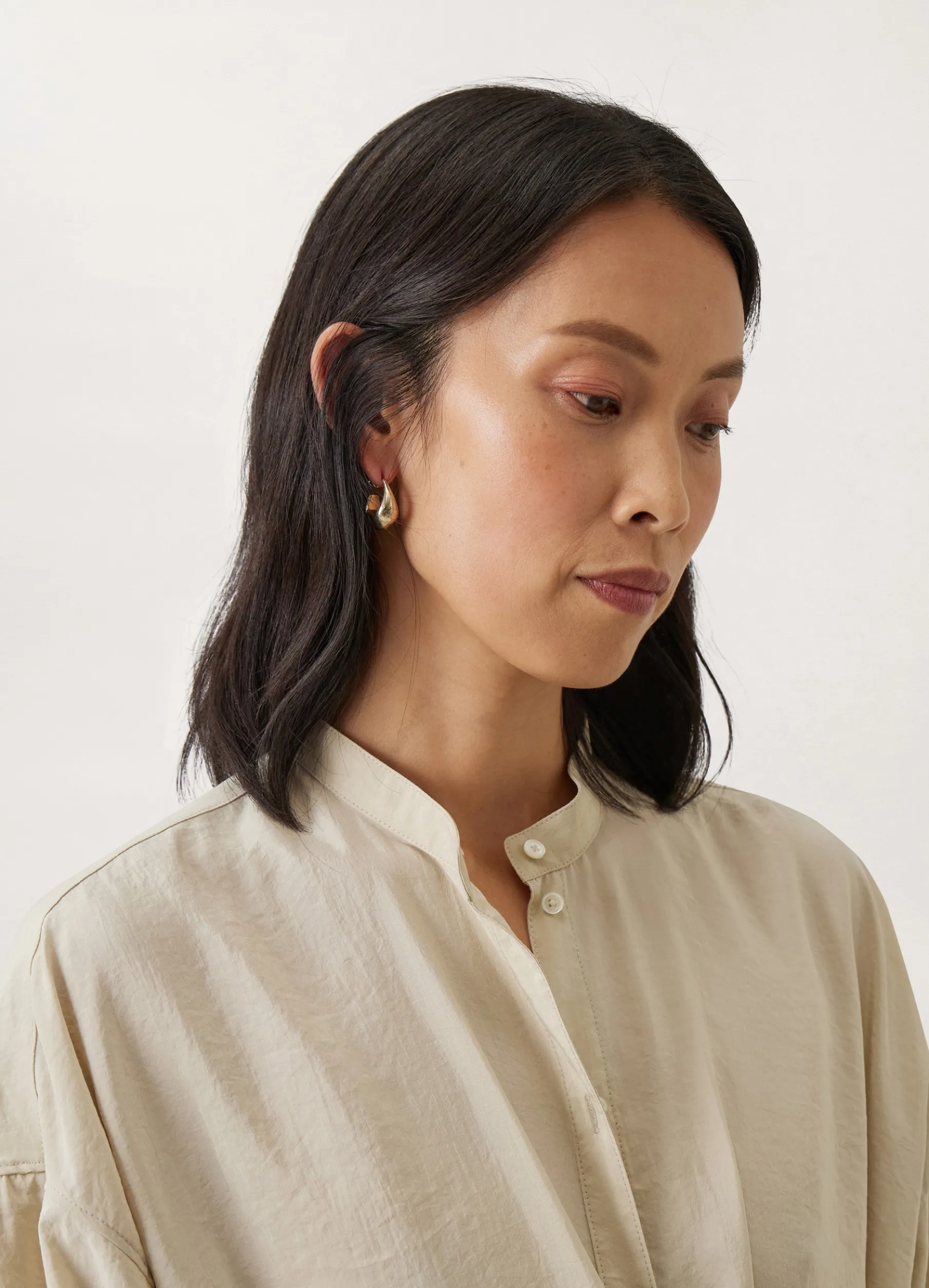 Officer Collar Twisted Dress