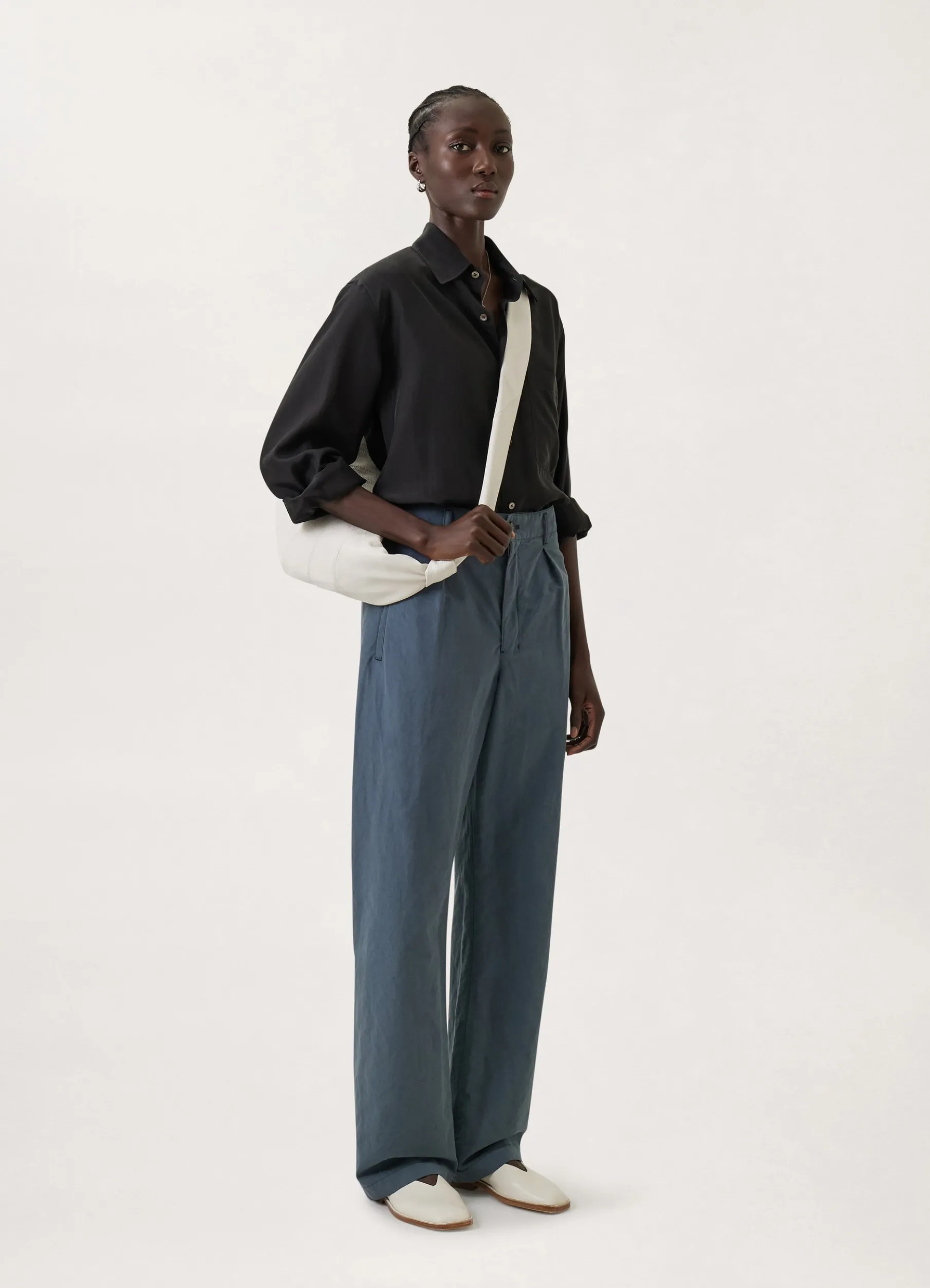 Pleated Straight Pants