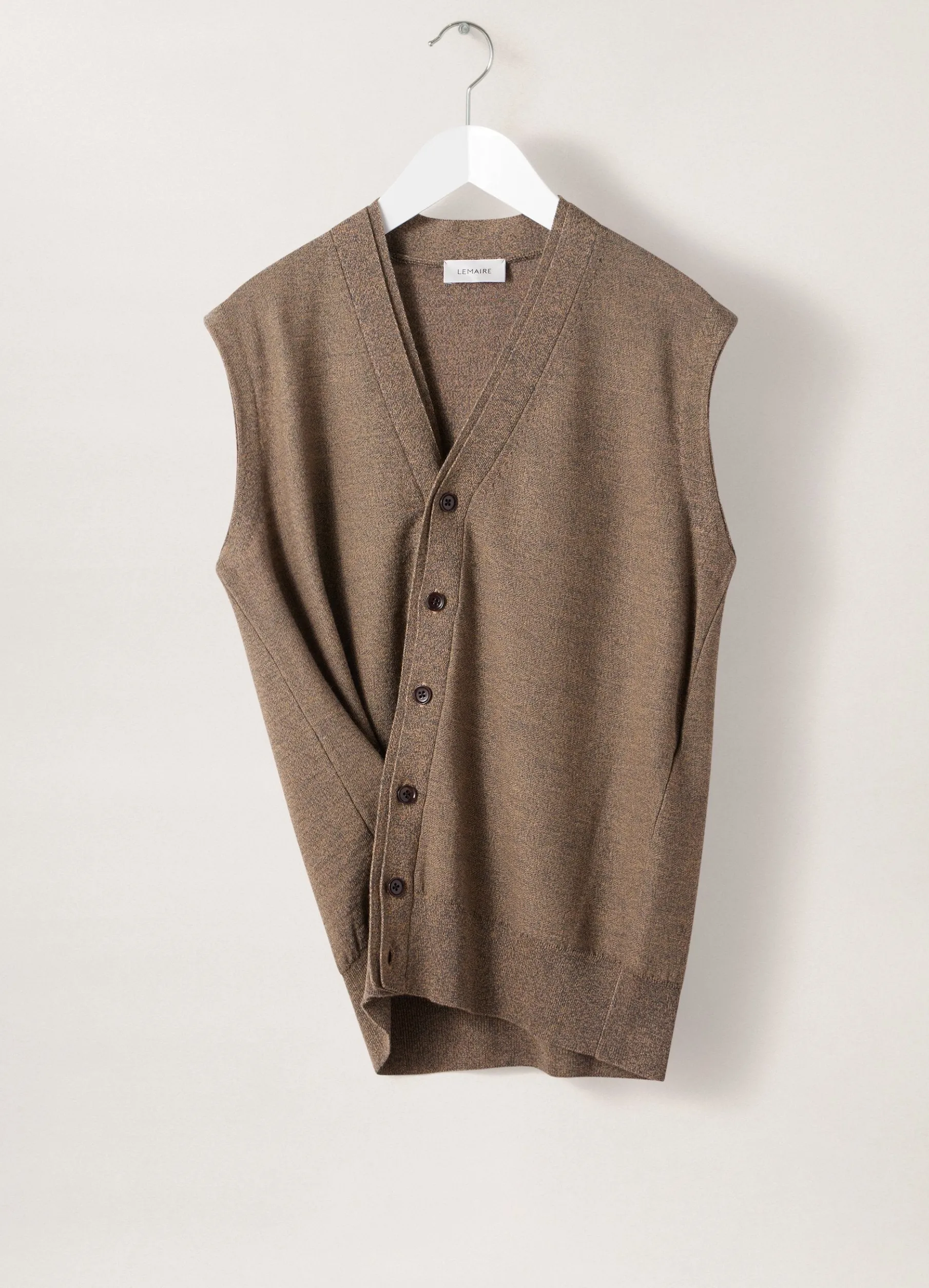 Sleeveless Twisted Cardigan