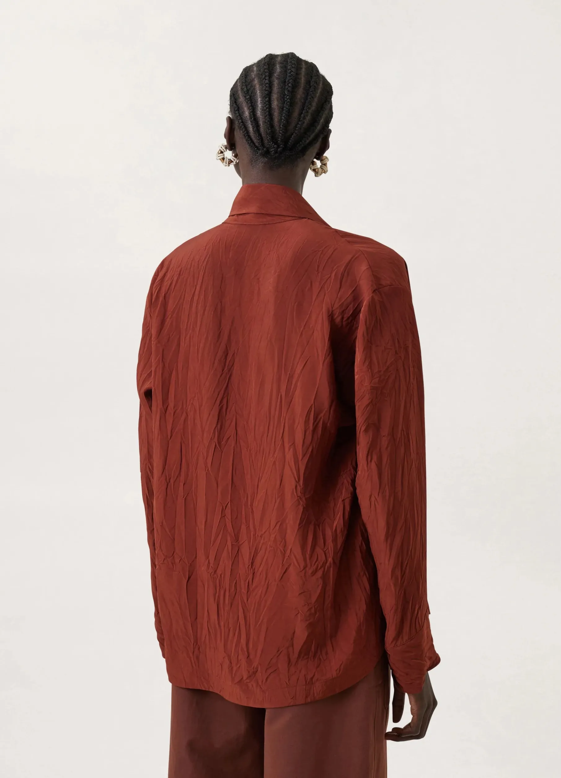 Blouse With Knotted Scarf