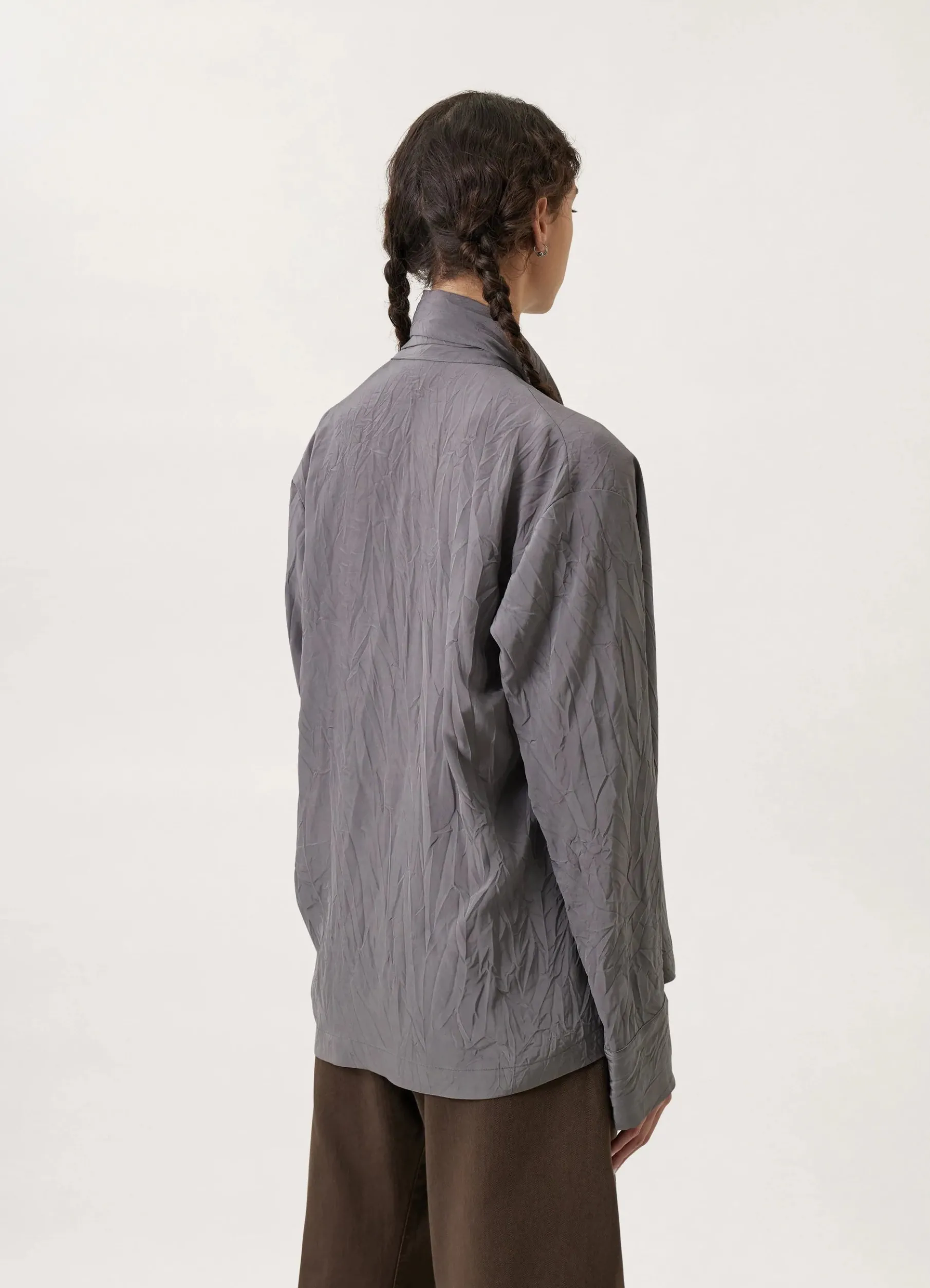 Blouse With Knotted Scarf