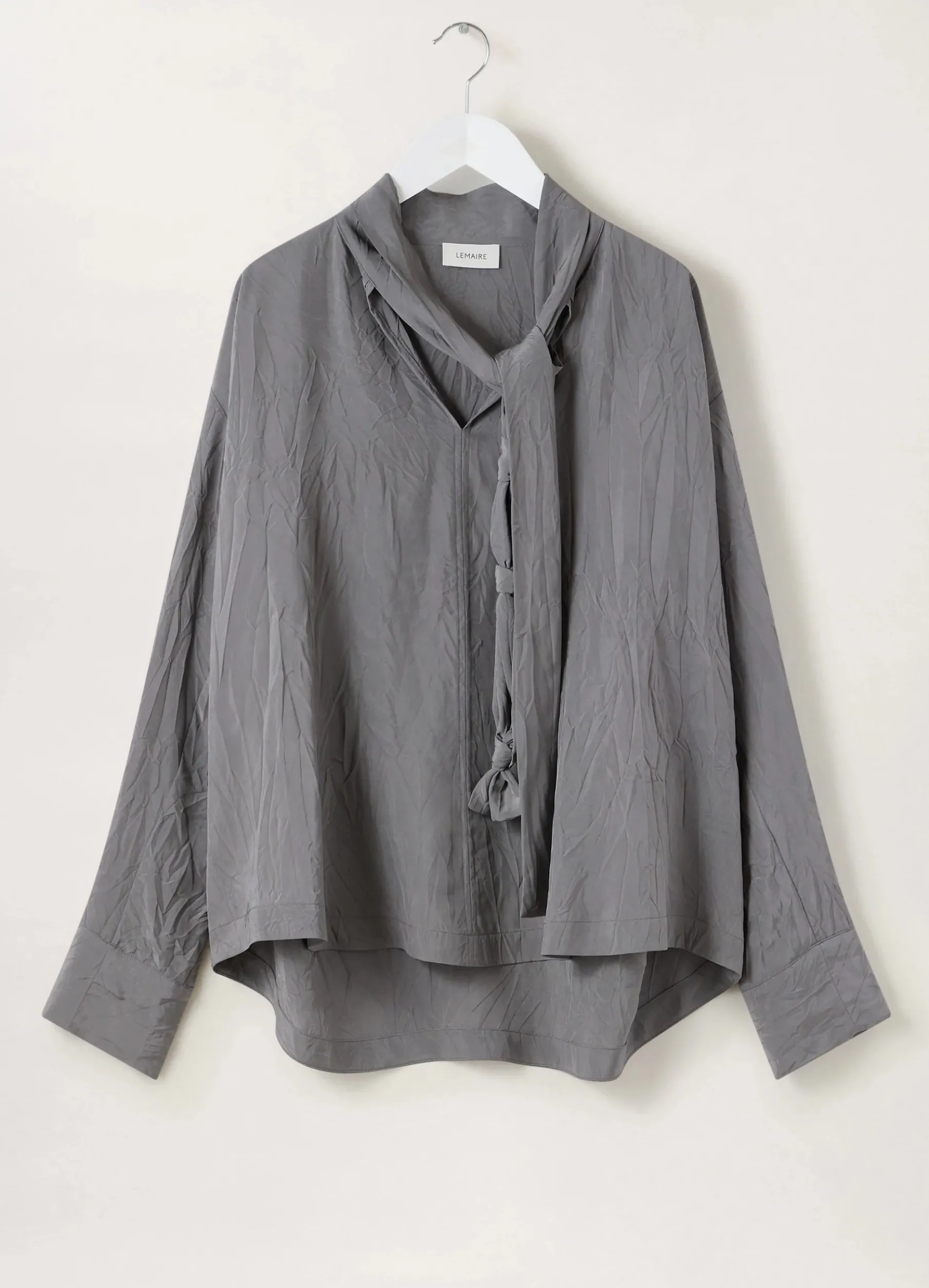 Blouse With Knotted Scarf