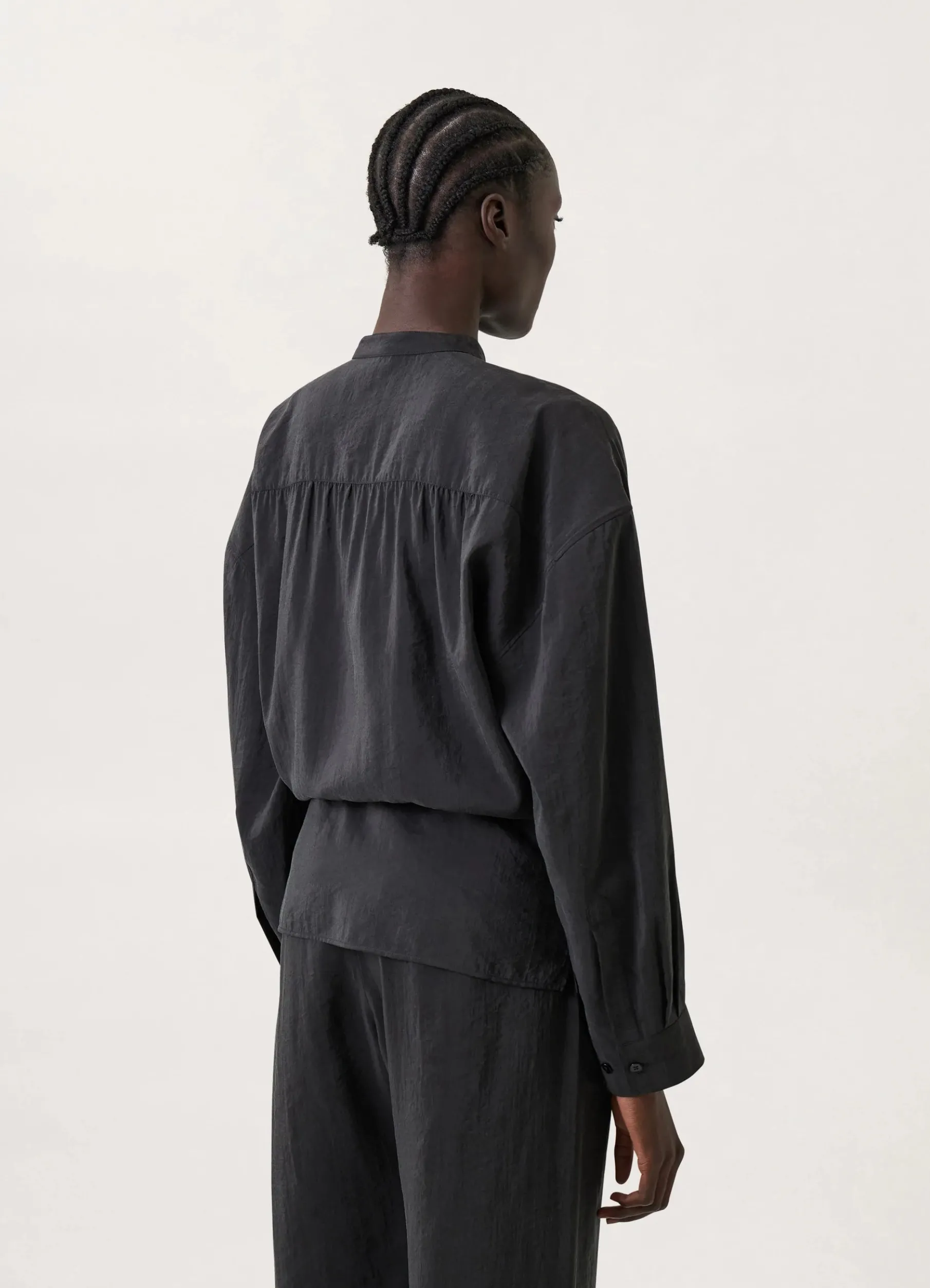 Officer Collar Twisted Shirt