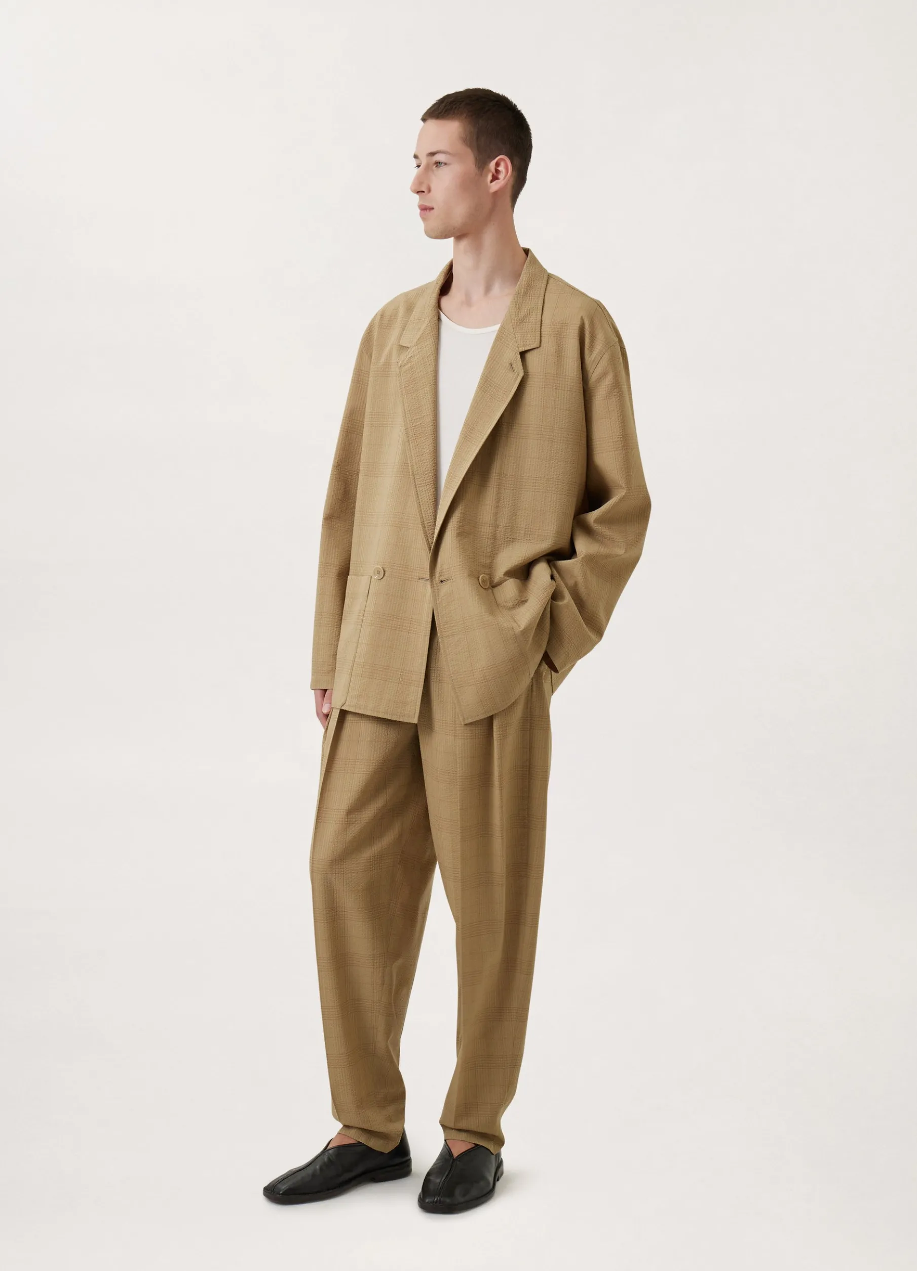 Pleated Tapered Pants