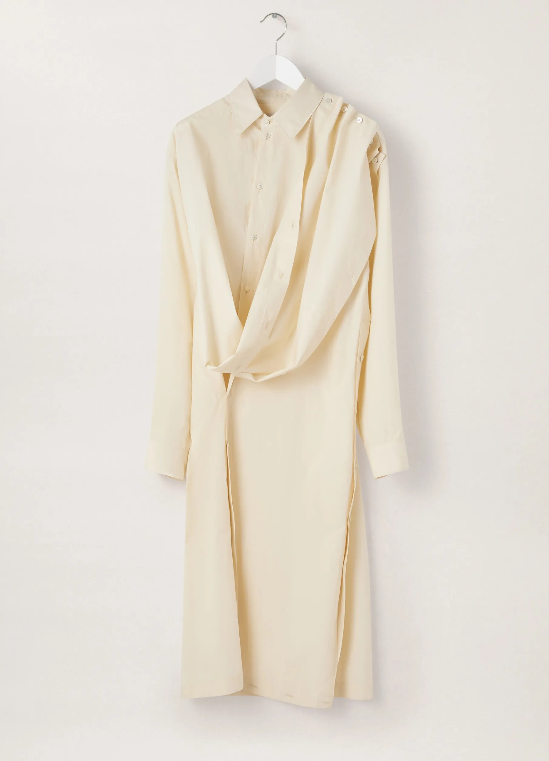 Playful Buttoned Shirt Dress