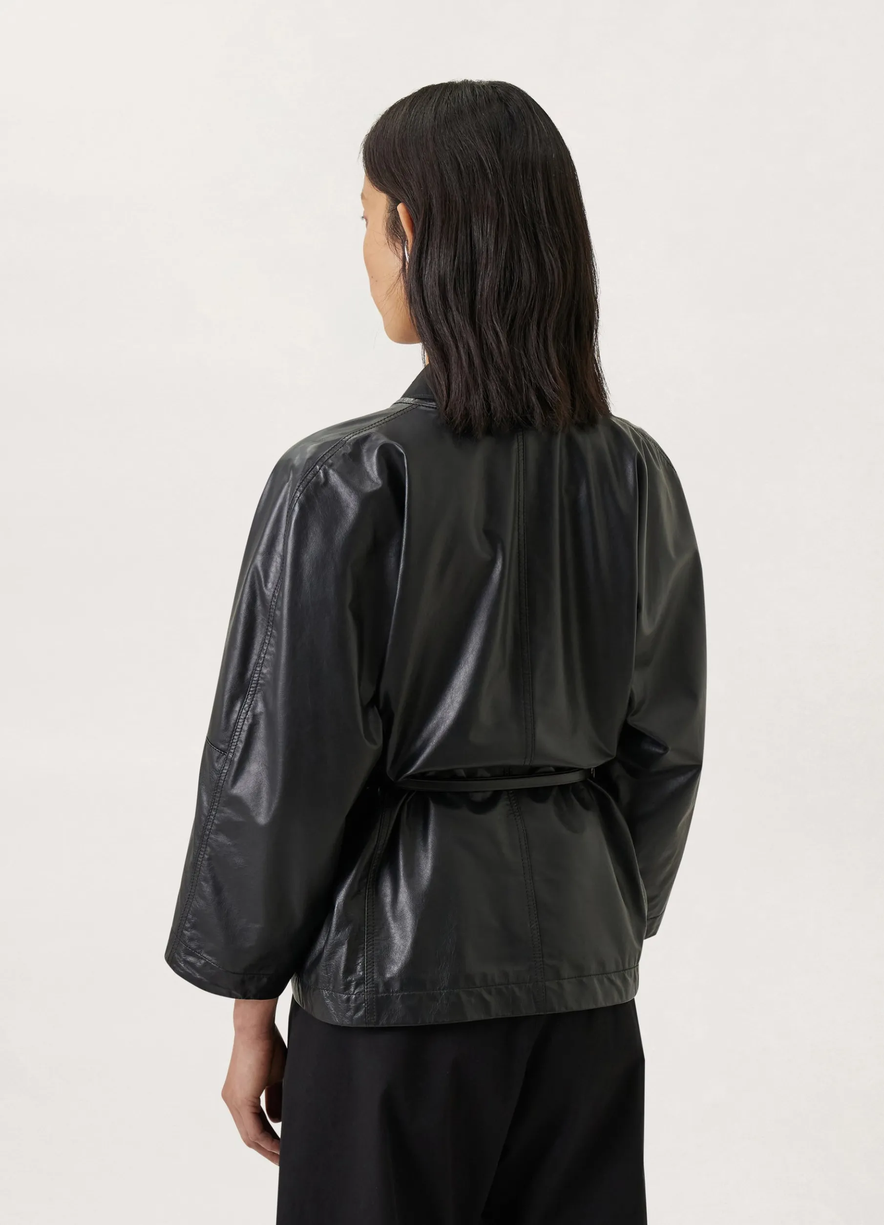 Belted Soft Leather Top