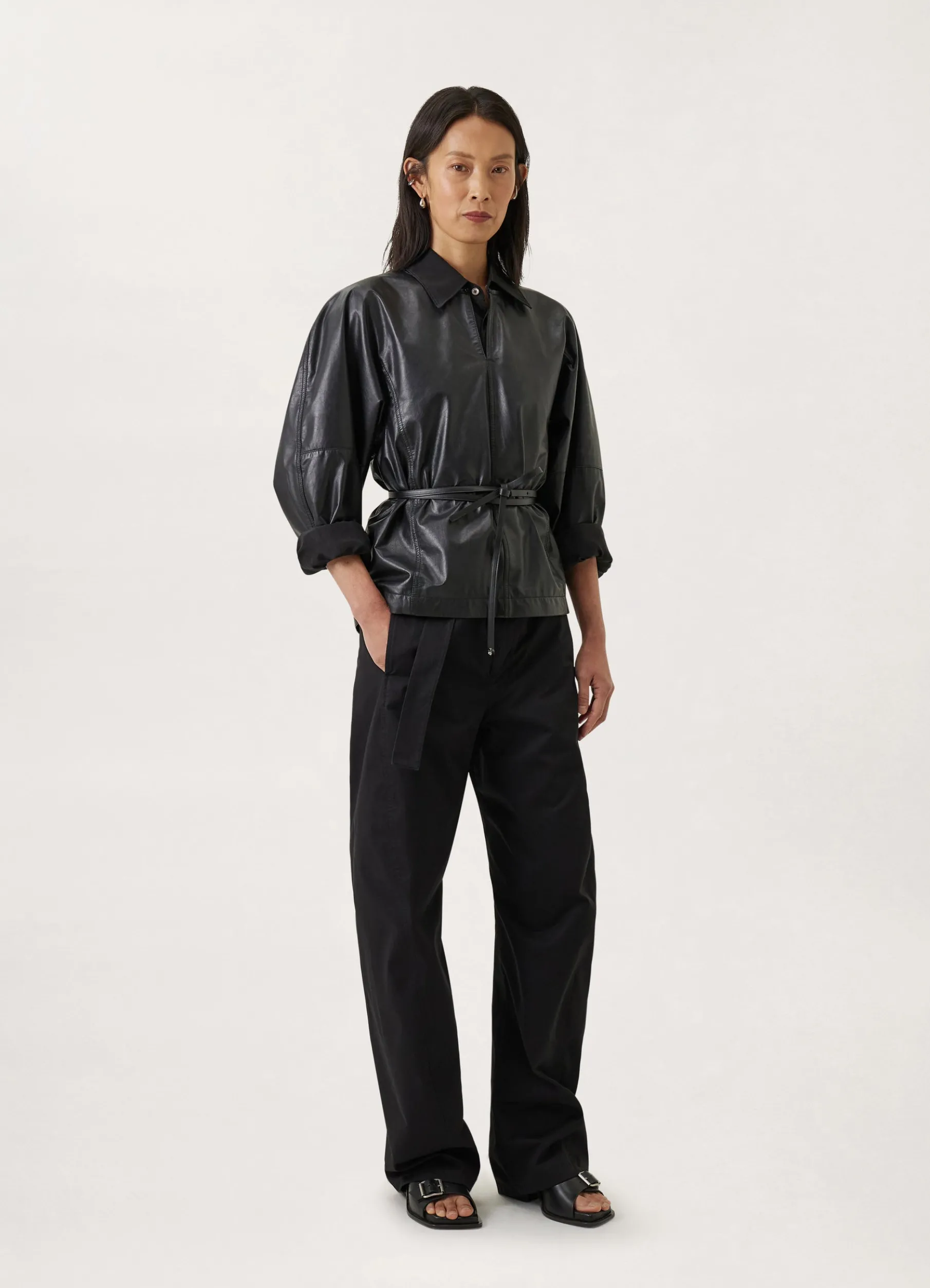 Belted Soft Leather Top