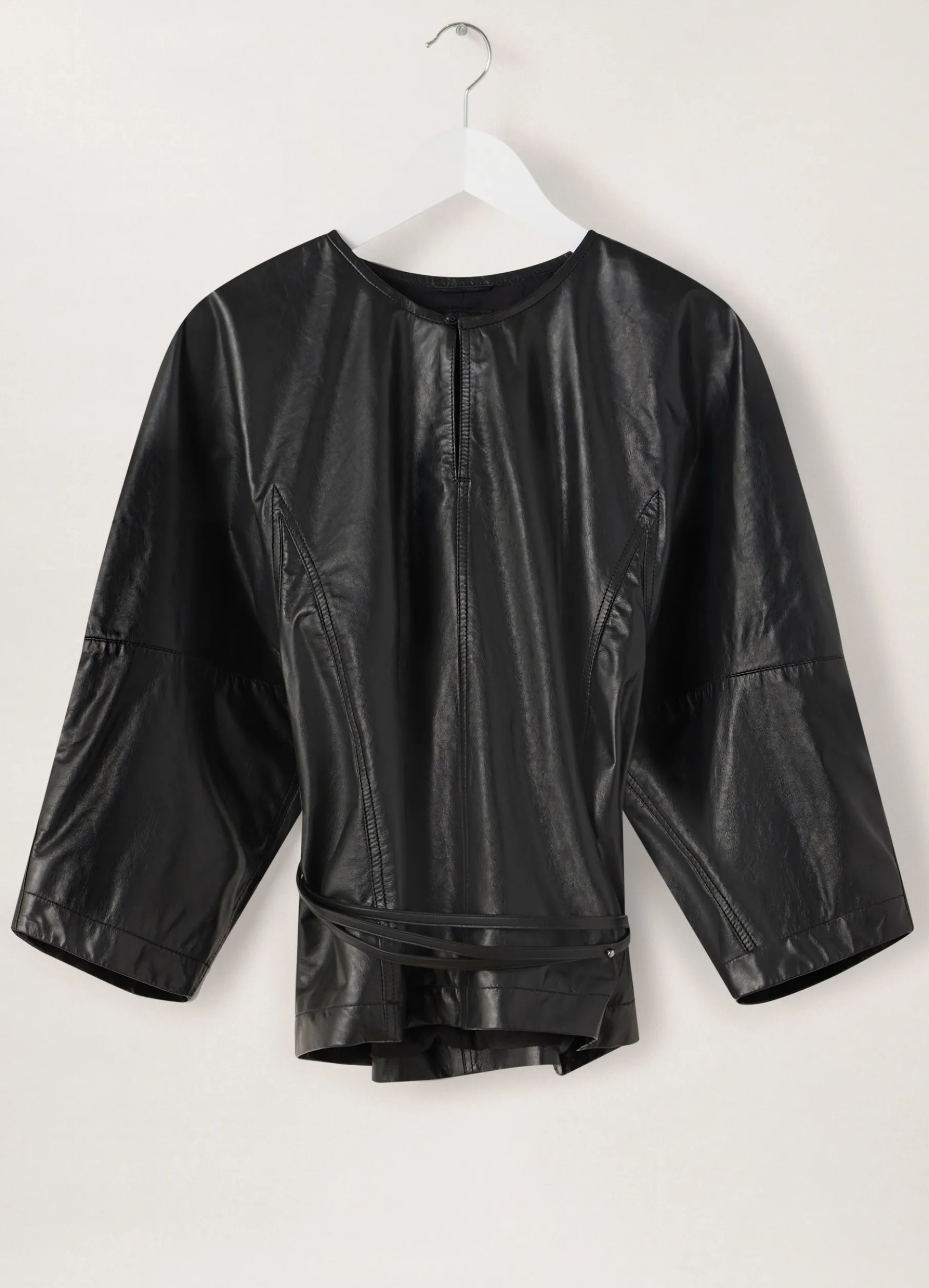 Belted Soft Leather Top