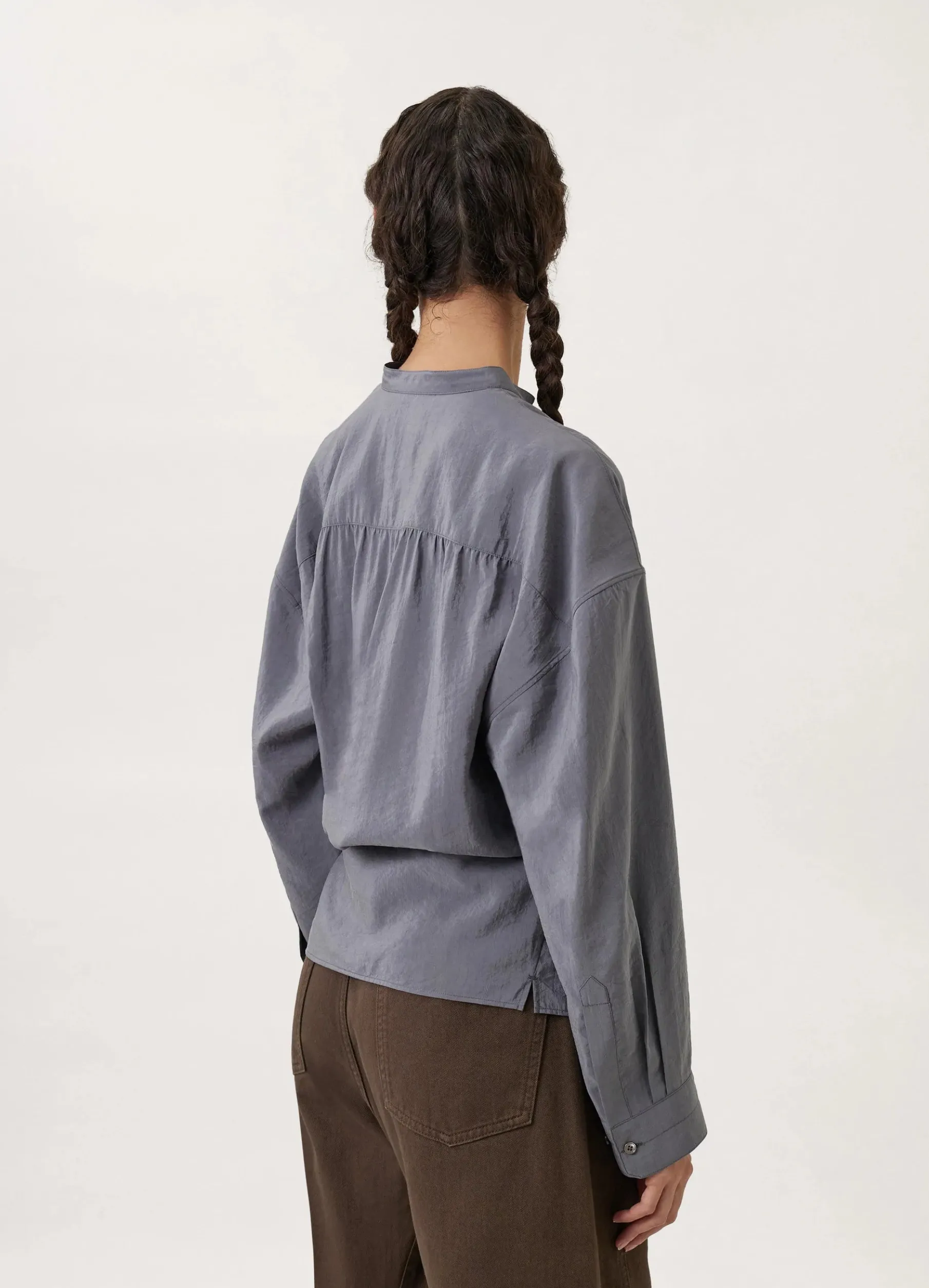 Officer Collar Twisted Shirt