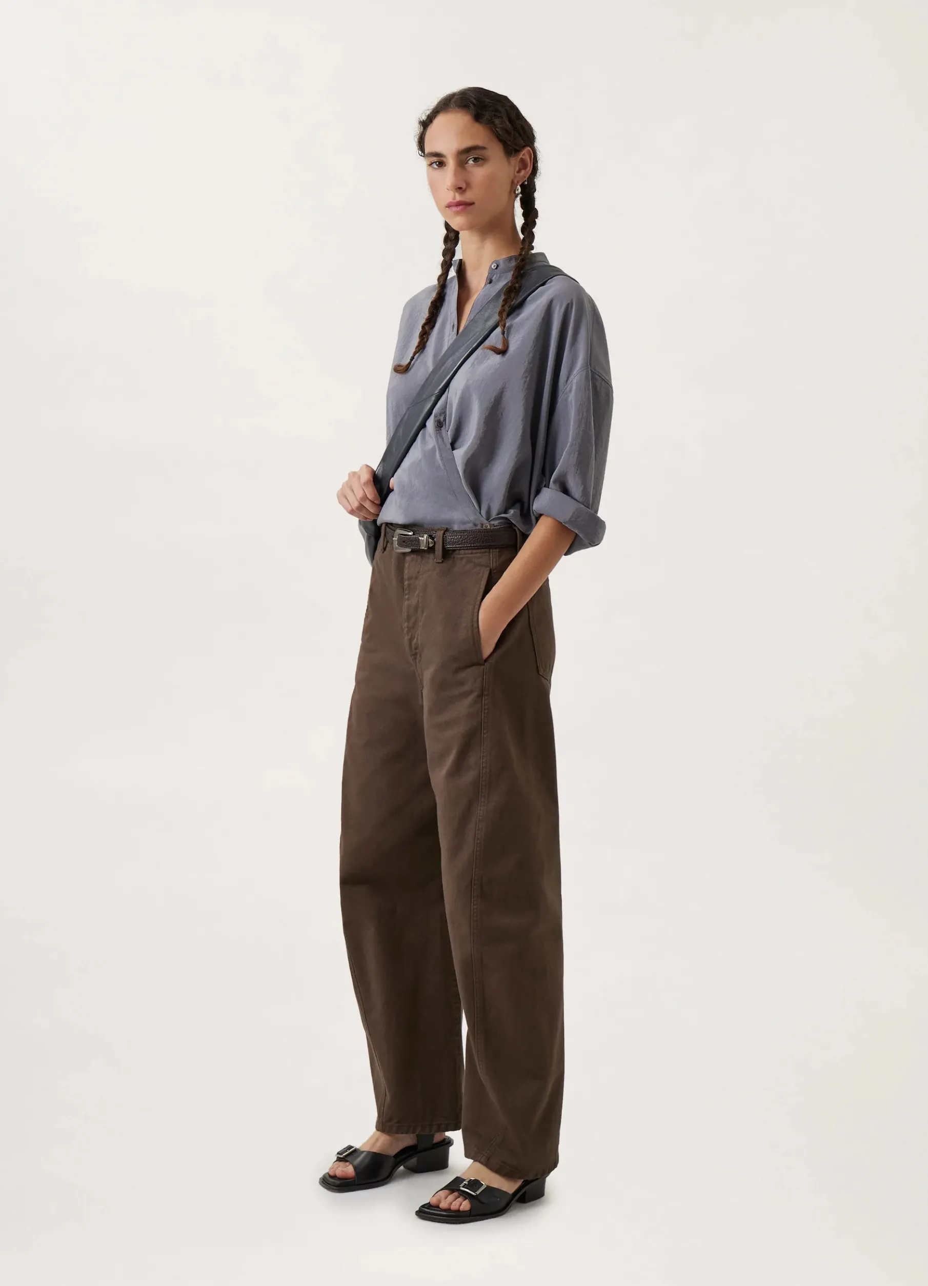 Officer Collar Twisted Shirt