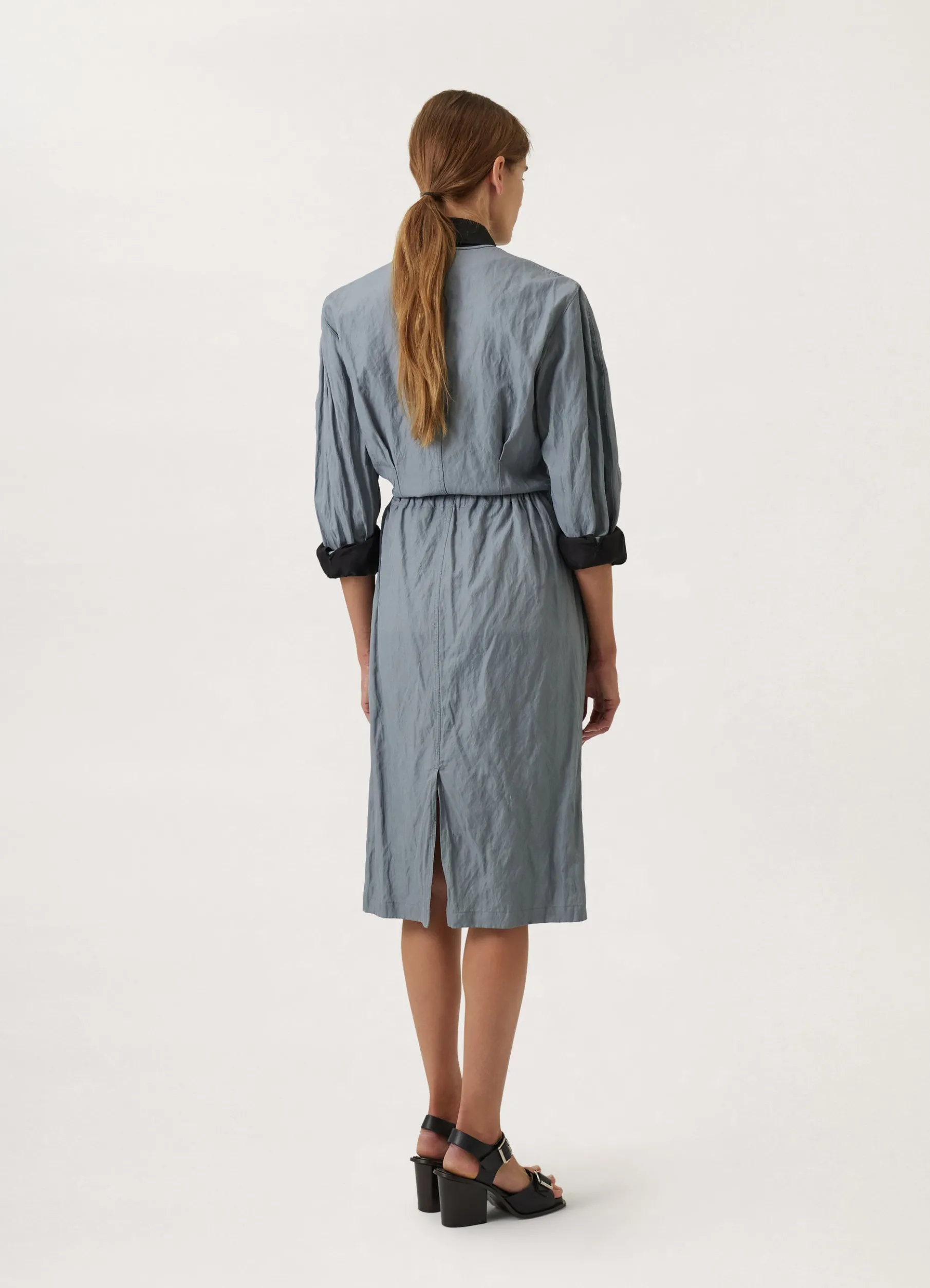 Crinkled Drawstring Skirt