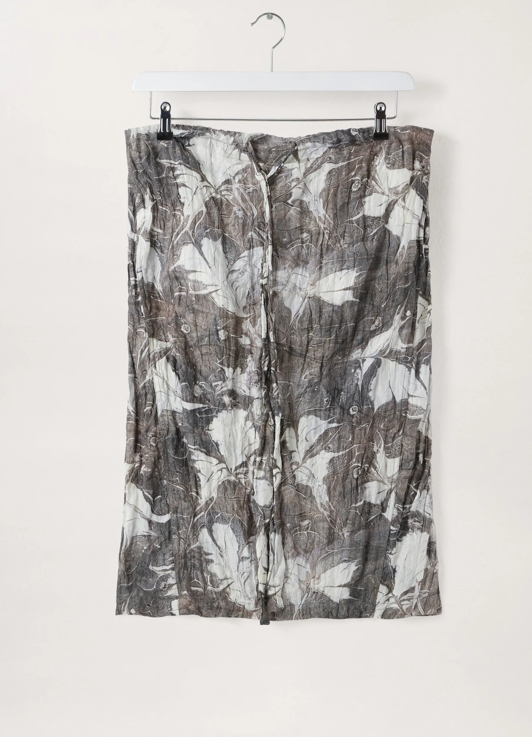 Crinkled Drawstring Skirt